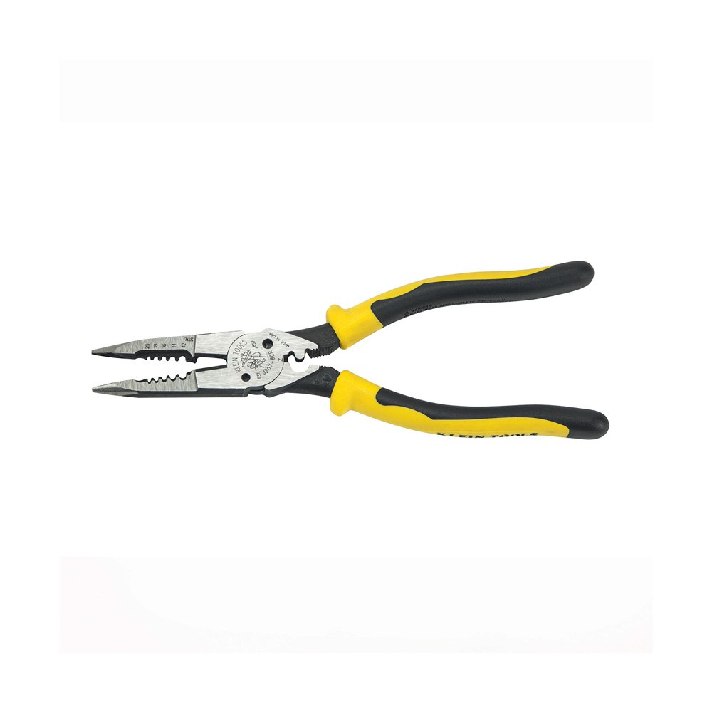 Klein Tools J207-8CR Needle Nose Pliers & J215-8CR Multi-Tool Pliers Set - Professional Electrician Tools for Wiring, Cutting, and DIY Projects - Perfect for Home Repair, Automotive Work, and Electrical Installations