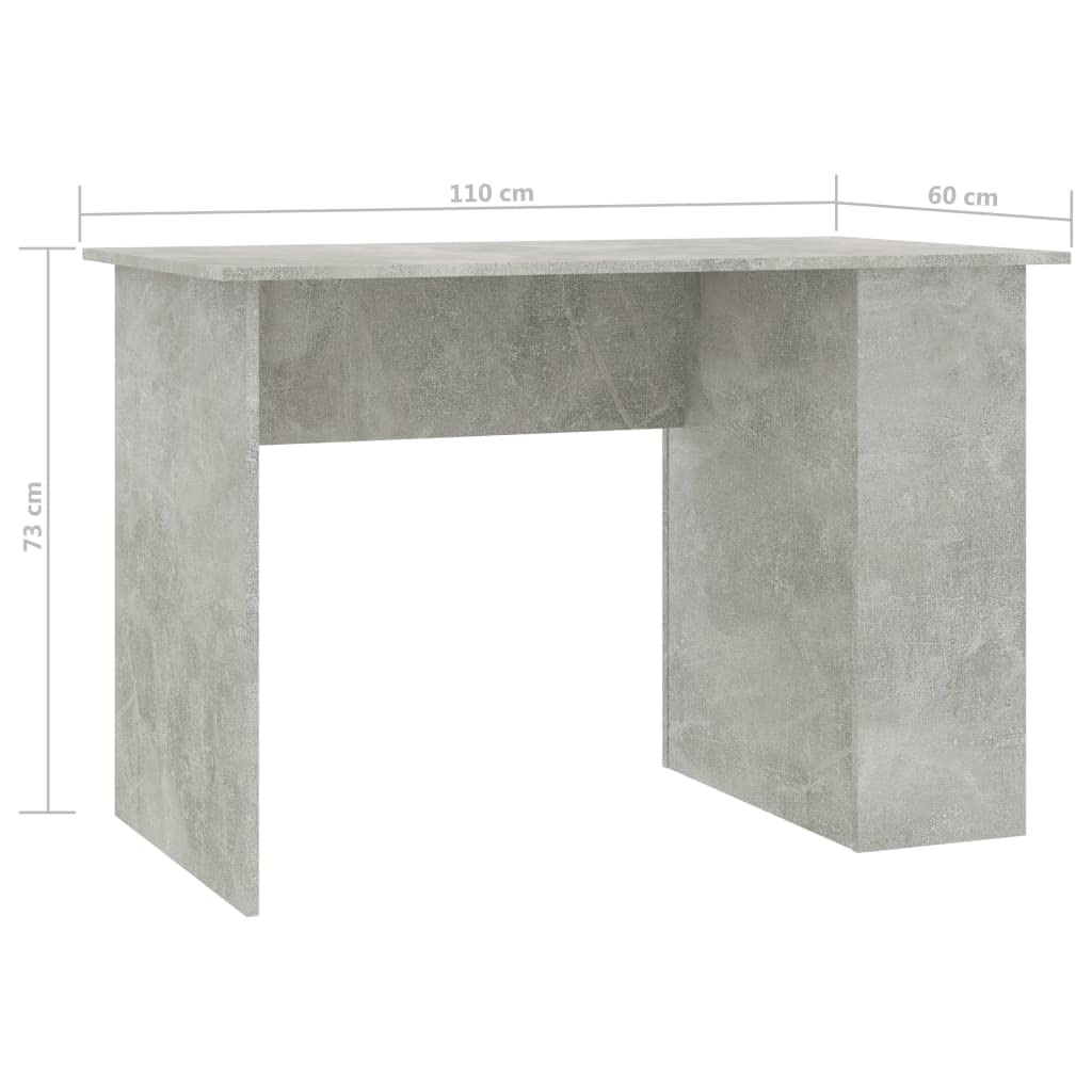 Modern Computer Desk with 2 Shelves - 43.3