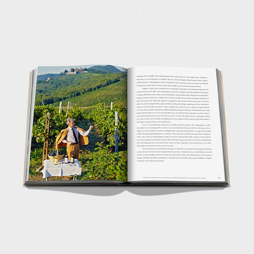 Assouline Wine & Travel Italy - Luxury Coffee Table Book for Wine Lovers, Italian Travel Guide & Gift for Foodies - Perfect for Home Decor, Wine Cellars & Travel Inspiration
