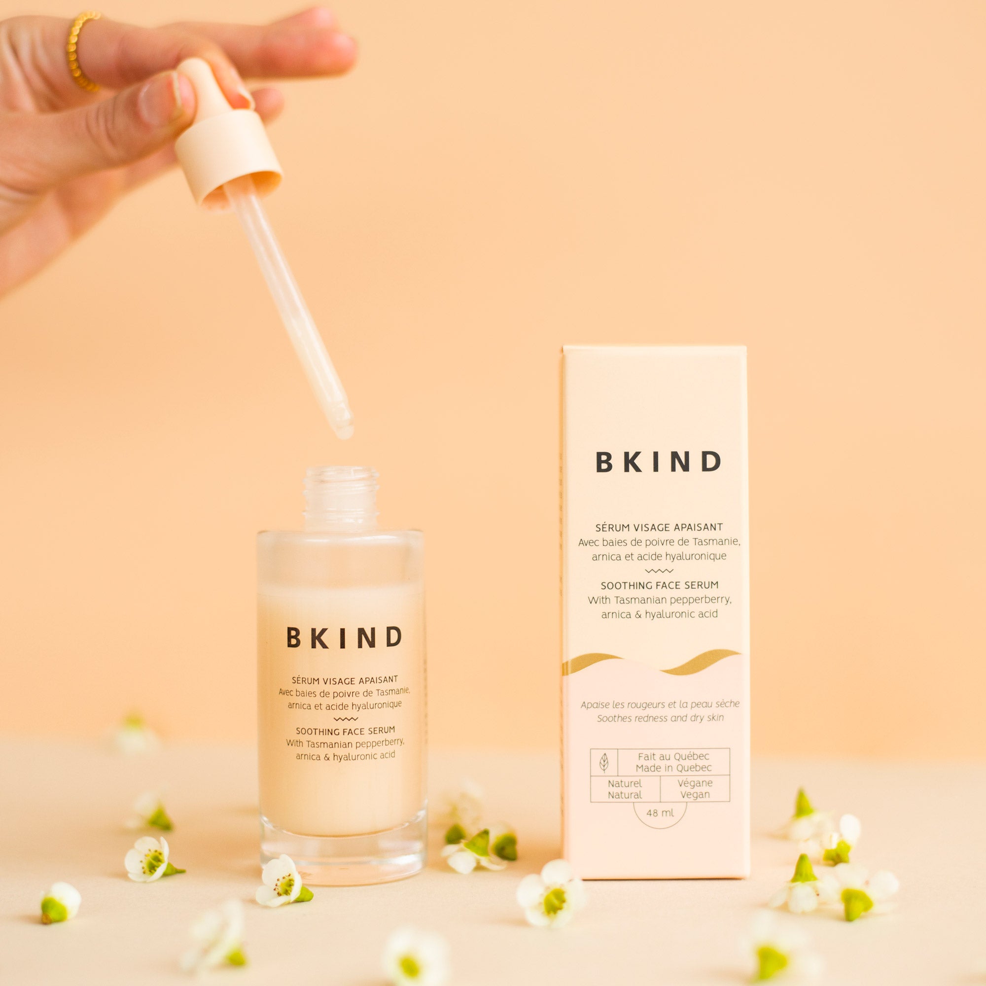 Soothing Face Serum with Arnica & Hyaluronic Acid for Dry Skin - Hydrating & Calming Anti-Aging Treatment for Day & Night Use