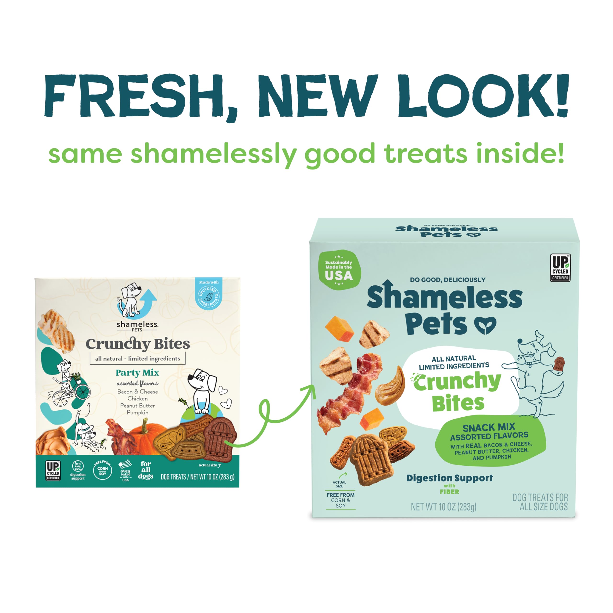 Shameless Pets Crunchy Dog Treats - Party Mix Variety, 10oz | Healthy Natural Dog Biscuits & Cookies for Small, Medium, Large Breeds | Grain-Free, Corn & Soy Free | Made in USA | Perfect for Training Rewards, Birthday Parties & Everyday Snacks