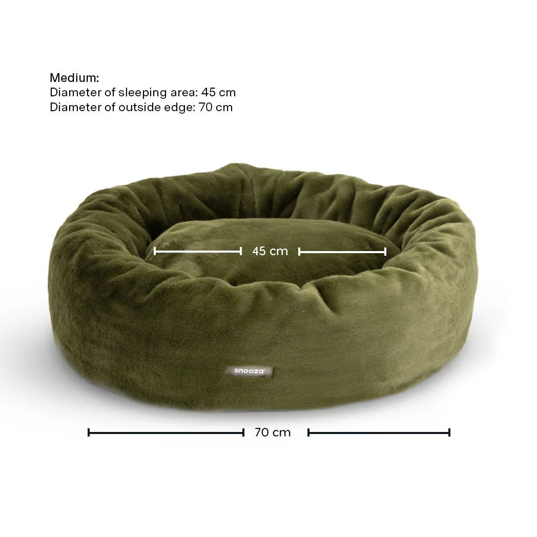 Premium Plush Fur Dog Bed - Ultra Soft & Comfortable Pet Bed for Small to Large Dogs - Cozy Cuddler Bed with Leaf Design - Perfect for Indoor Use, Crate, or Kennel
