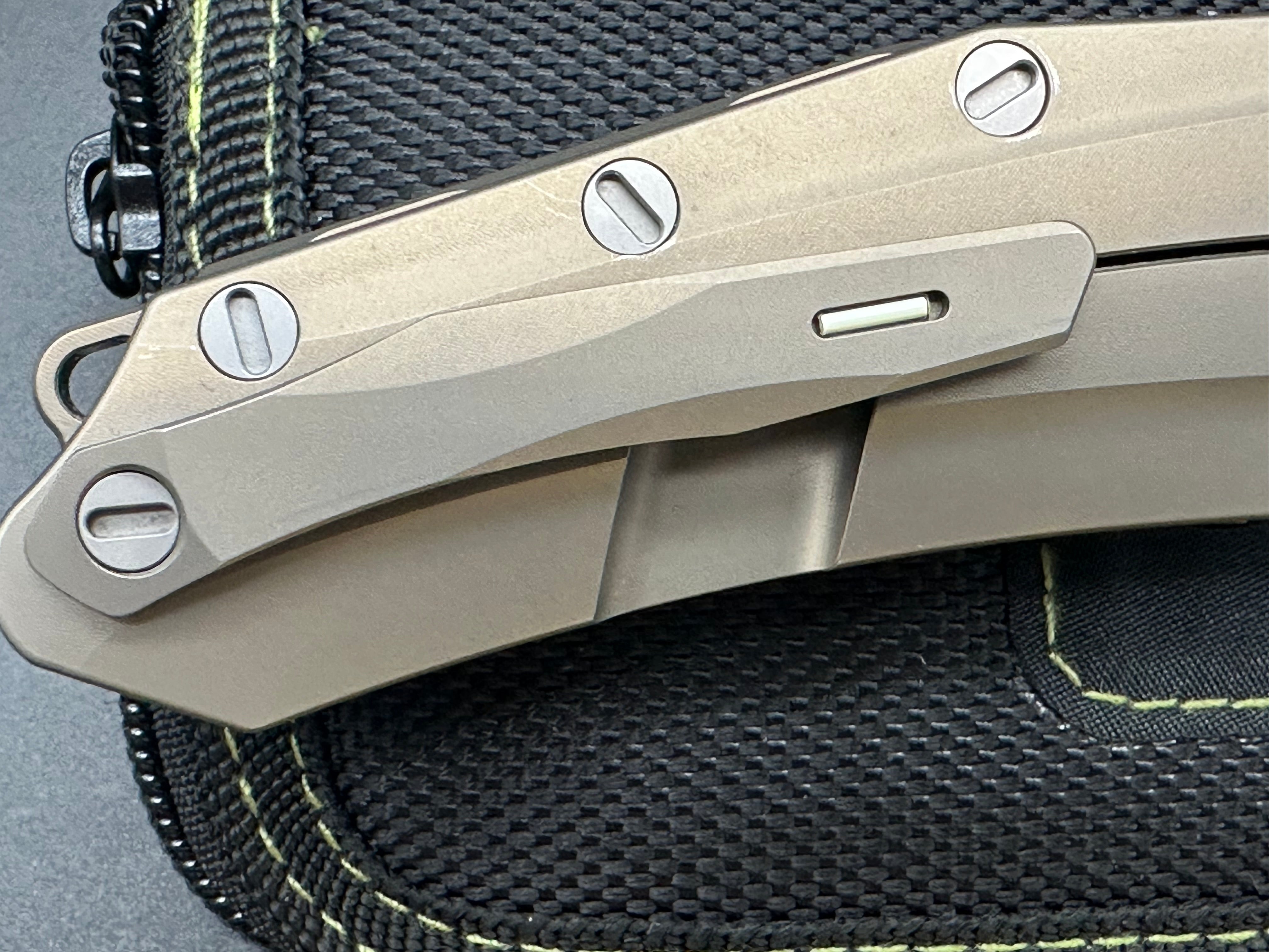 Kevin John Venom Attacker Titanium & Carbon Fiber Handle Folding Knife with M390 Steel Blade - EDC, Outdoor Survival, Camping, Hunting Gear