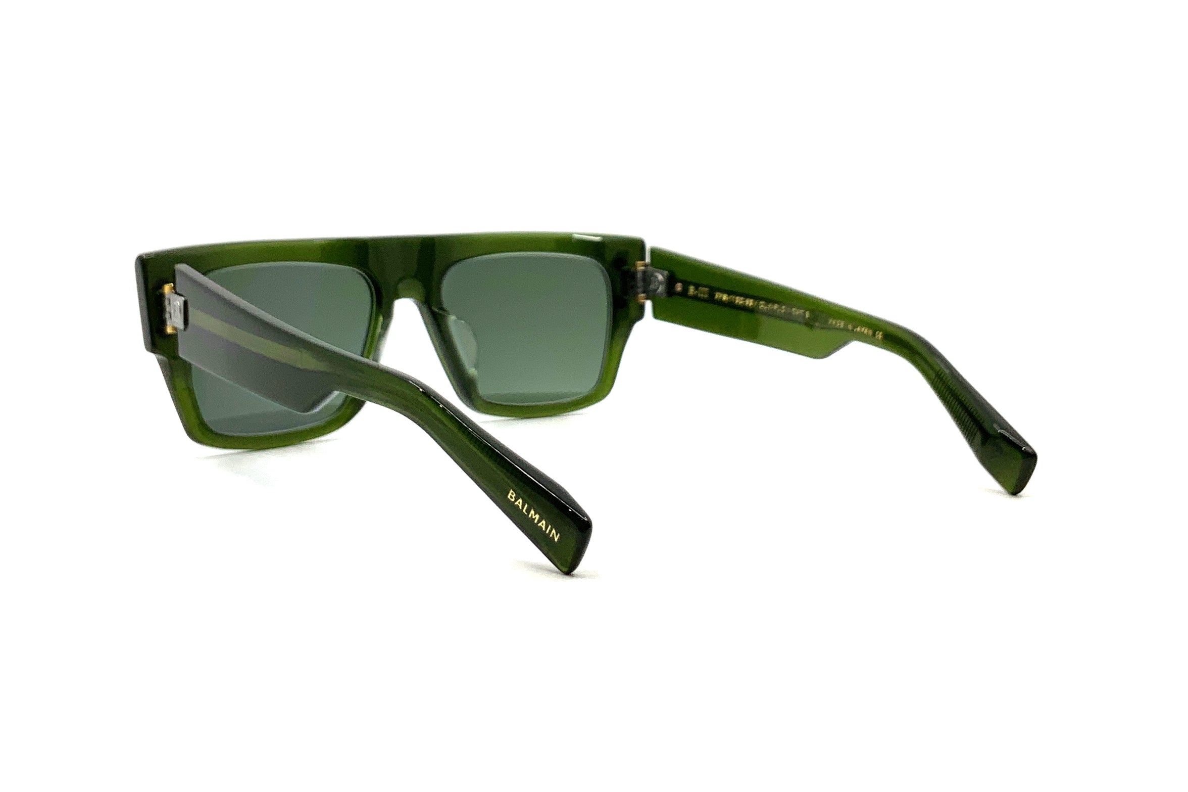 Balmain B III Sunglasses - Olive Green Aviator Style for Men & Women | UV Protection, Fashion Accessory for Outdoor Activities, Driving & Travel