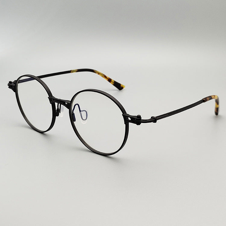 Caius Titanium Round Eyeglass Frames - Lightweight & Durable for Men & Women - Perfect for Reading, Driving & Fashion Accessories