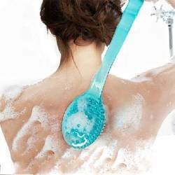 BOXO Long Handle Bath Scrubber Brush for Men - Exfoliating Back Scrubber with Massage Bristles - Shower & Bath Accessories for Deep Cleansing & Relaxation (Pack of 1) - Perfect for Back Washing, Exfoliation & Spa-Like Experience at Home