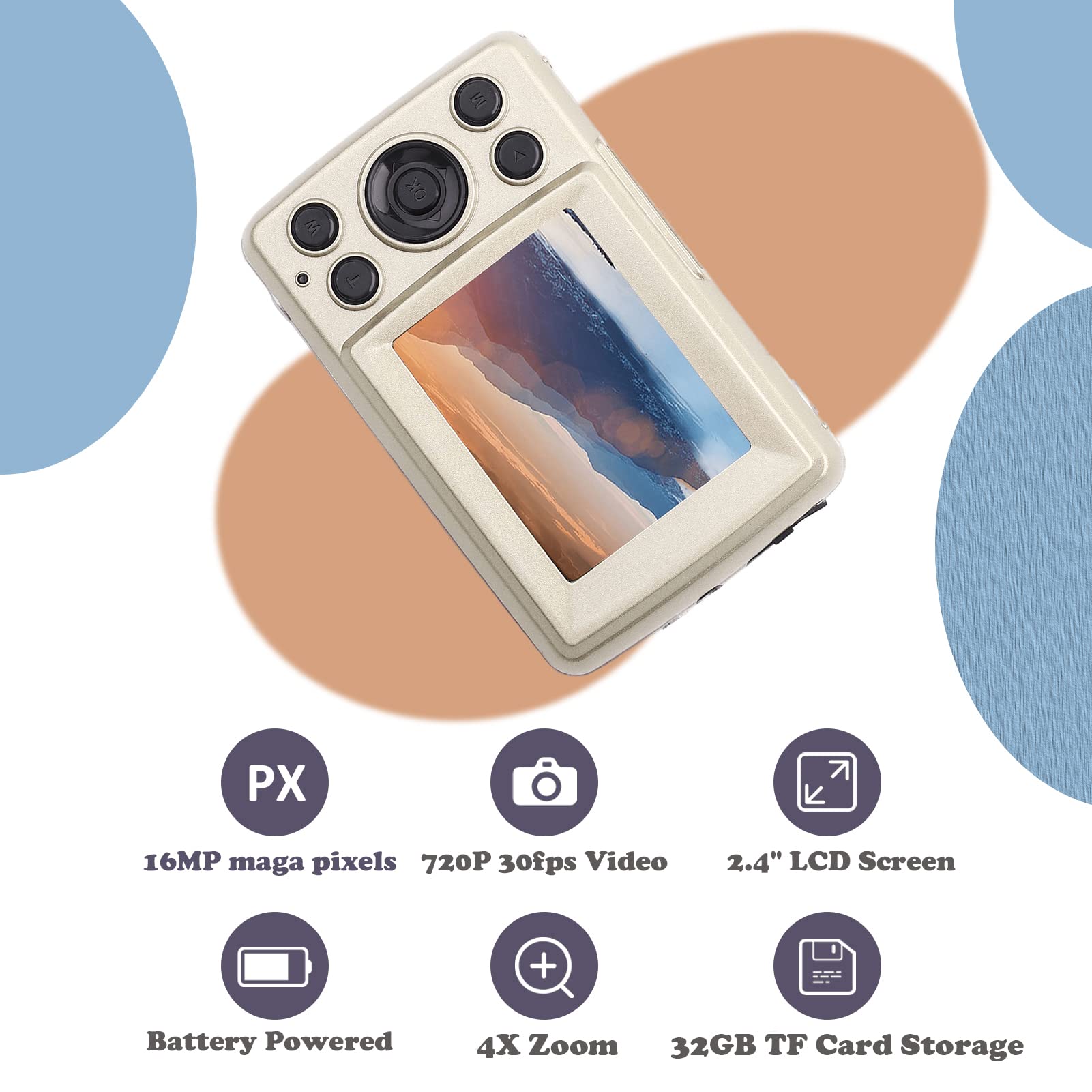 16MP Kids Digital Camera with 2.4