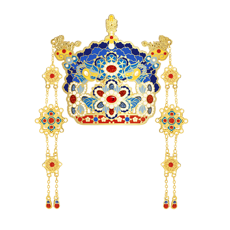The Palace Museum Phoenix Crown Magnetic Refrigerator Decor - Chinese Cultural Fridge Magnet for Home, Office & Kitchen Organization