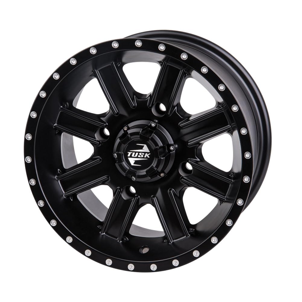 TUSK 4/137 Cascade ATV Wheel 12x7 5.0 + 2.0 Matte Black for Can-Am Renegade 1000 X XC (2013-2025) - Durable Off-Road Wheels for Trail Riding & Mud Adventures