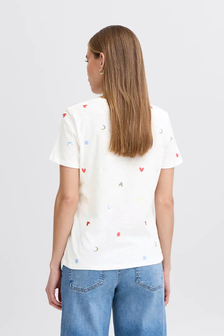 Mindy T Shirt - Cloud Dancer Graphic Tee for Women | Soft Cotton Casual Shirt | Perfect for Everyday Wear, Music Festivals & Street Style