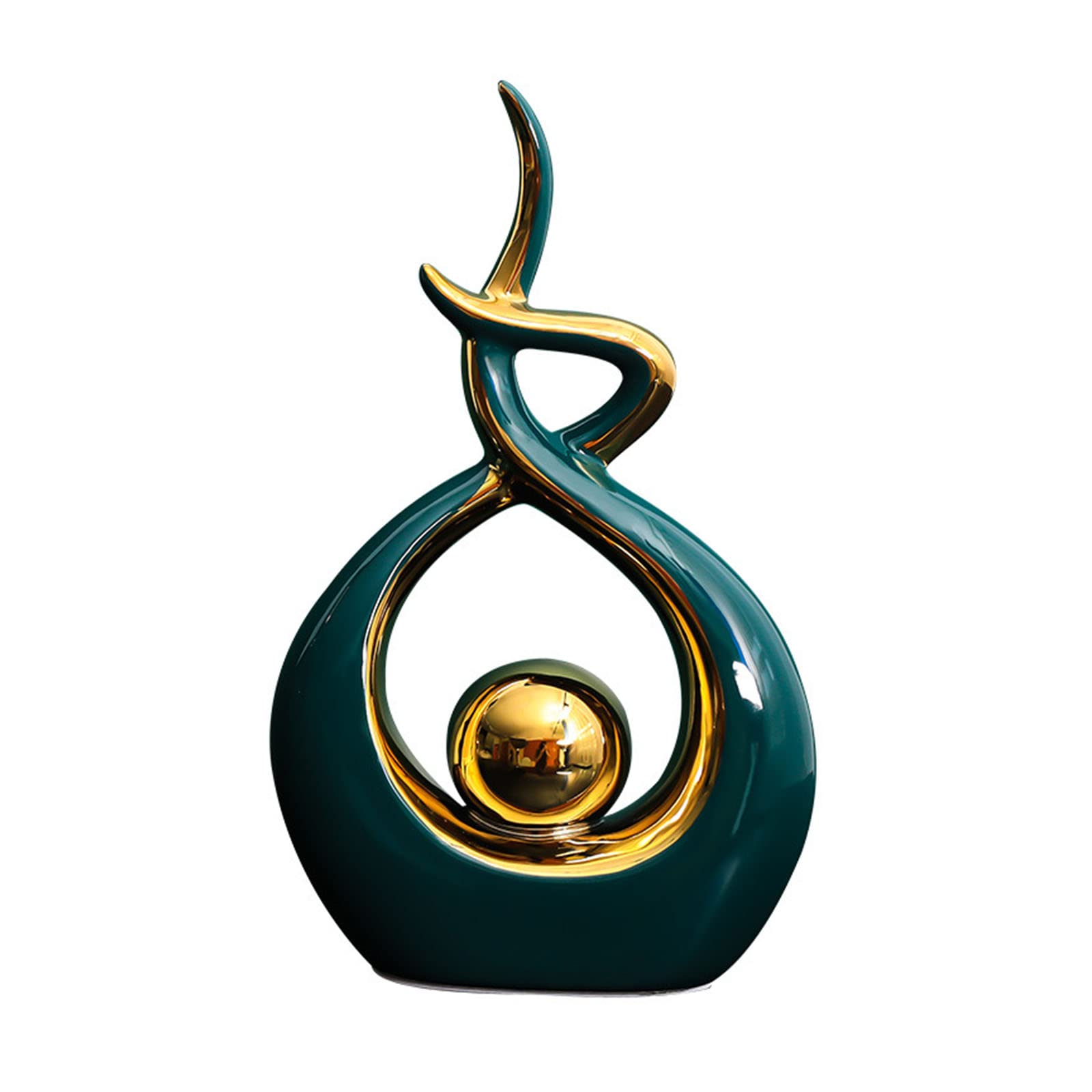 Modern Abstract Ceramic Sculpture - Home Decor Art Statue for Living Room, Bedroom, Dining Room & Office - Elegant Coffee Table Decoration Ornament