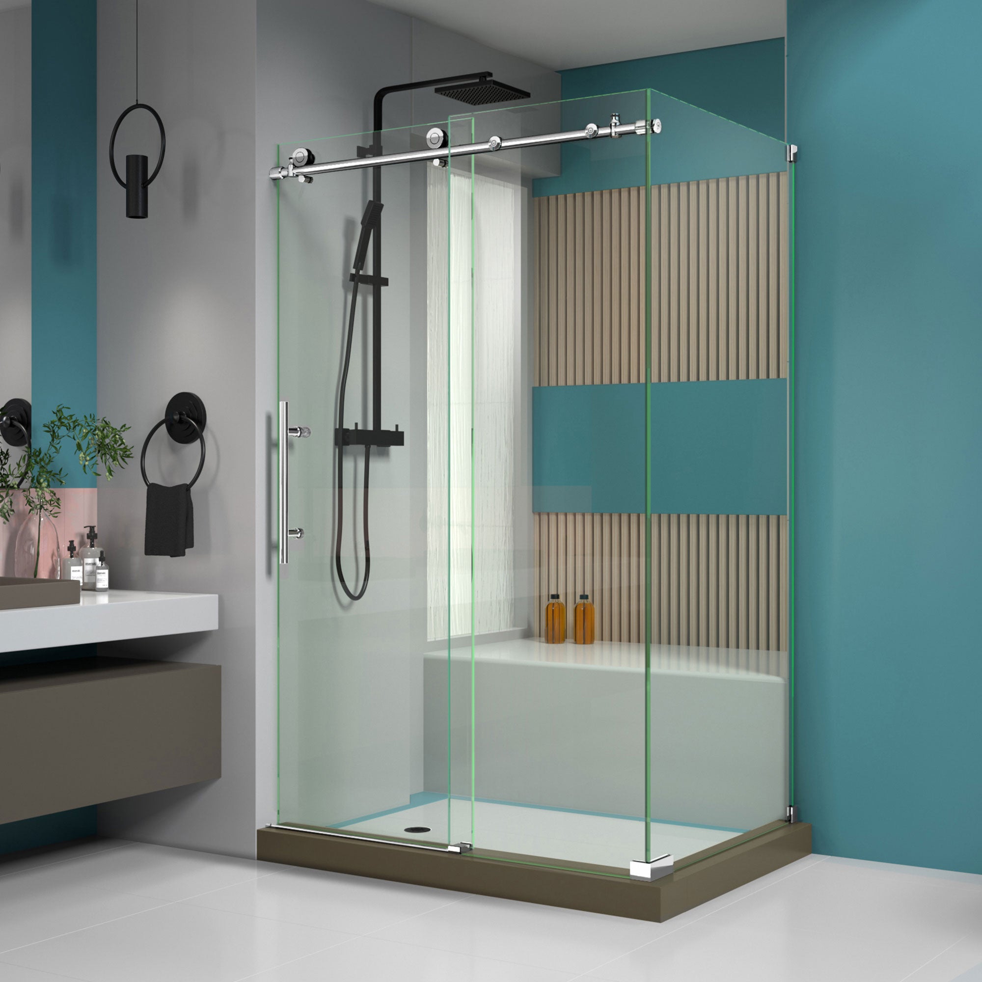 DreamLine Enigma X Frameless Sliding Shower Door - 34.5