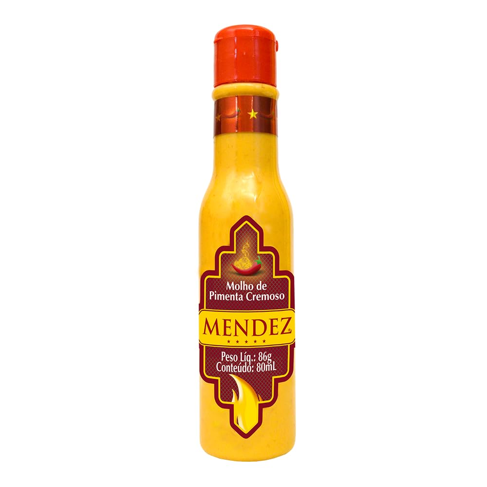 Mendez Creamy Pepper Sauce with Olive Oil & Honey - 2.7oz Bottle | Gourmet Hot Sauce for Tacos, Wings & BBQ | Gluten-Free & Vegan Condiment
