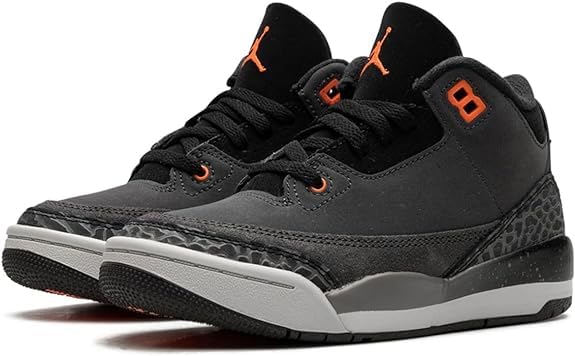 Jordan 3 Retro Fear 'Night Stadium/Total Orange' Kids Basketball Shoes (DM0966 080) PS Pre School - Perfect for Playground, School & Casual Wear