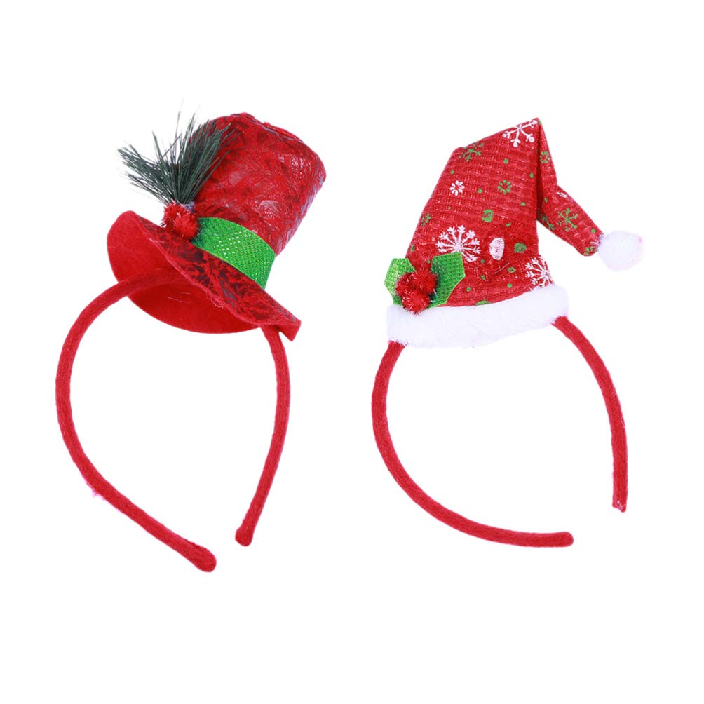 Festive Christmas Headbands - 2Pcs Snowman & Santa Claus Hat Set for Holiday Parties, Xmas Decorations & Family Gatherings - Perfect for Christmas Photos, Costume Parties & Festive Celebrations