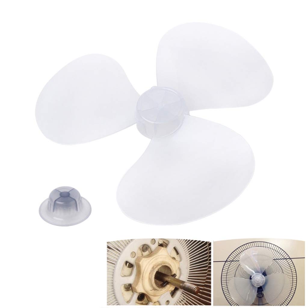 3 Leaves Clear Plastic Fan Blade Replacement for 12 Inch Pedestal Fan - Durable Transparent Replacement Blades for Stand Fans - Perfect for Home, Office, and Outdoor Cooling