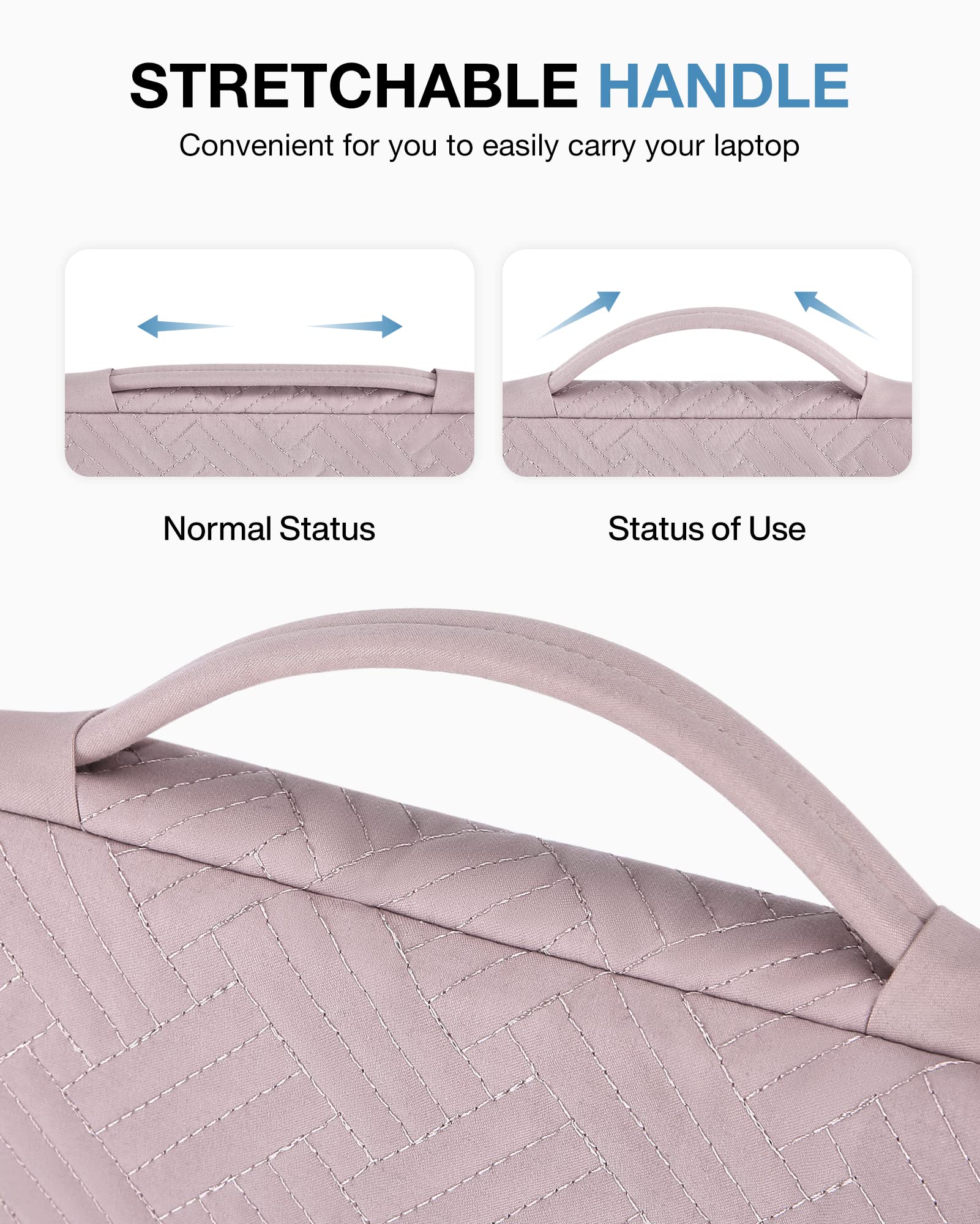 BAGSMART 13.3 Inch Laptop Sleeve Case for MacBook Pro 13-14 Inch, HP, Dell, Lenovo, Asus Notebooks - Protective Pink Neoprene Cover | Perfect for Work, School & Travel