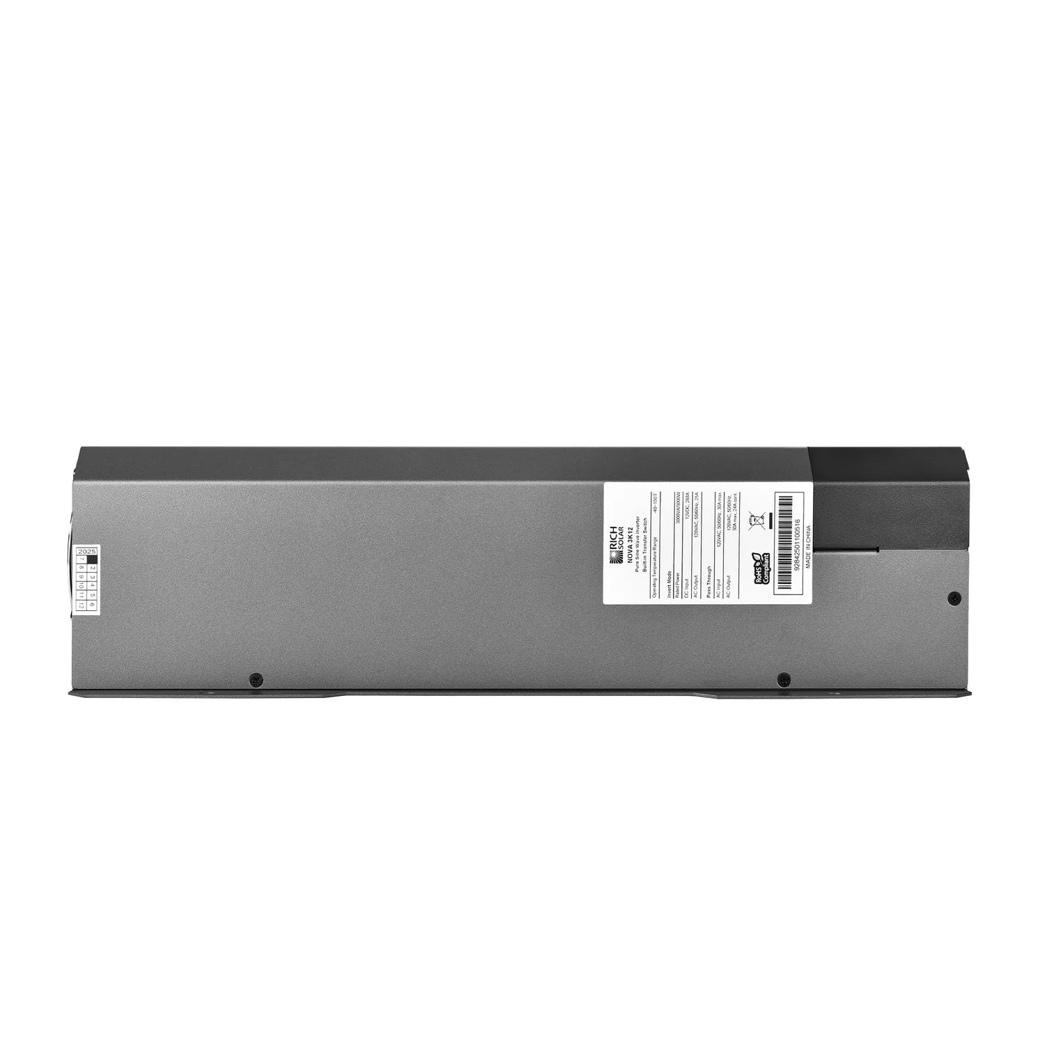Rich Solar NOVA 3K12 3000W 12V Pure Sine Wave Power Inverter with Built-in Transfer Switch - Perfect for RVs, Boats, Off-Grid Solar Systems & Emergency Backup Power