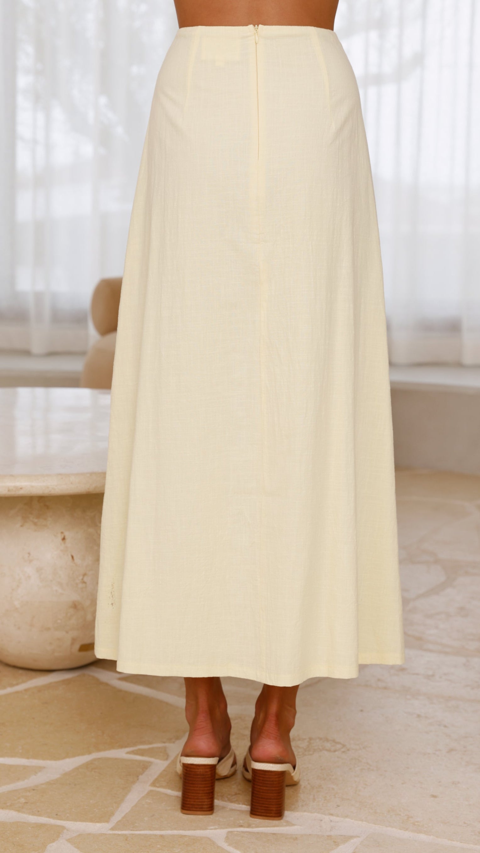 Lucy Maxi Skirt - Flowy Lemon Print Summer Skirt for Women | Beach Vacation, Boho Outfit & Casual Wear