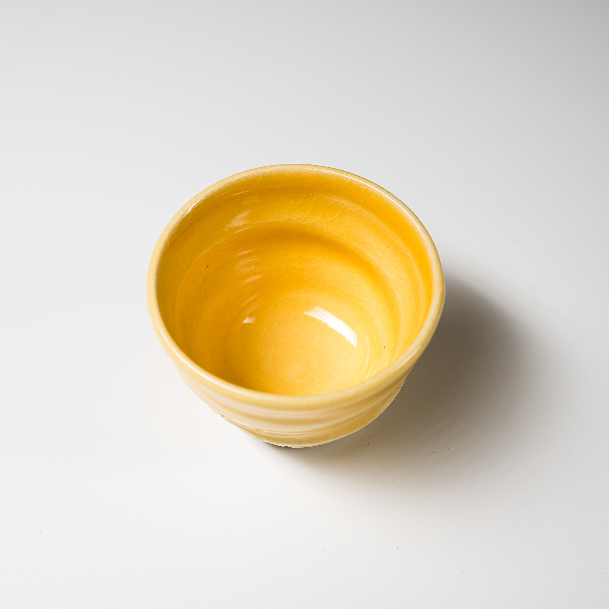 NINSHU Japanese Sake Cup - Handcrafted Ceramic Yuzu Yellow Small Teacup for Sake, Tea & Dessert | Perfect for Japanese Tea Ceremony, Sake Tasting & Home Decor