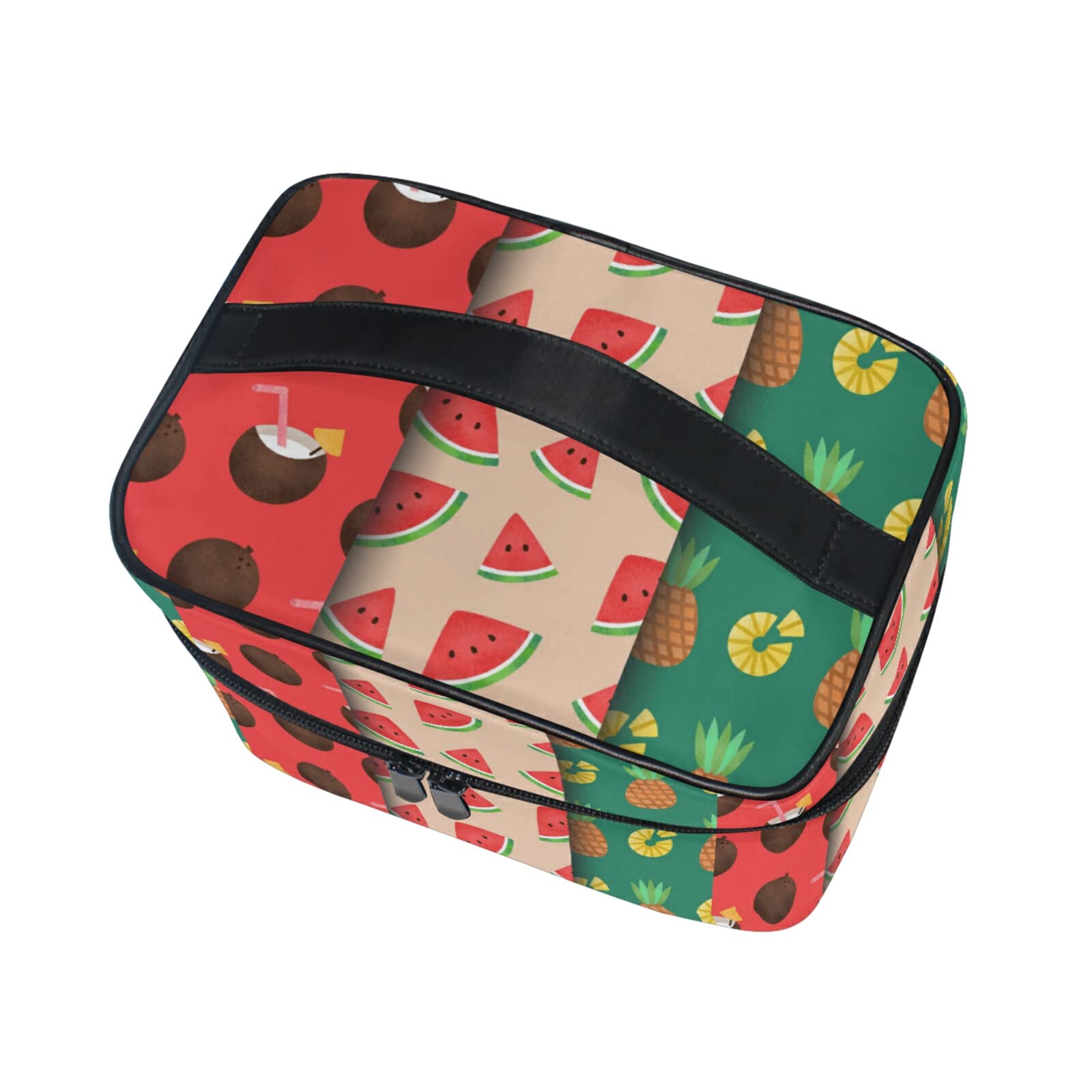 Stylish Summer Fruits Makeup Bag for Women - Waterproof Cosmetic & Toiletry Travel Organizer - Perfect for Beach Trips, Gym, and Daily Essentials