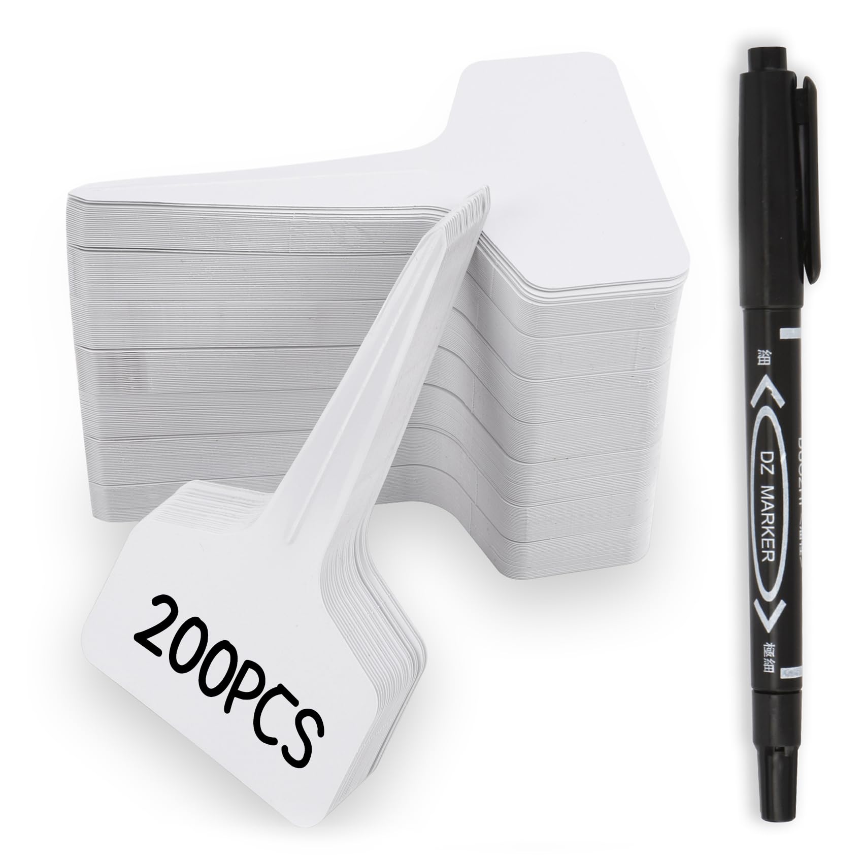 200pcs Waterproof Plant Labels - 4 Inch Plastic Garden Markers for Seedlings, Greenhouse & Nursery - Durable Outdoor Gardening Supplies for Herbs, Vegetables & Flowers Identification