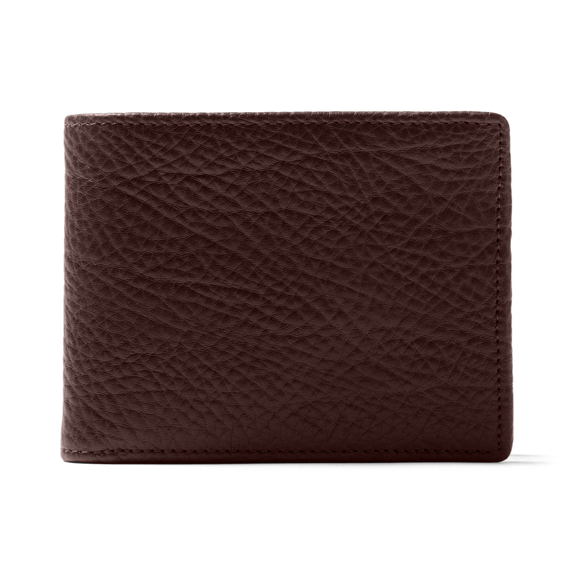 Premium Genuine Leather Bifold Wallet with Flap - Espresso Brown RFID Blocking - Slim & Stylish for Men - Perfect for Everyday Use, Travel & Business