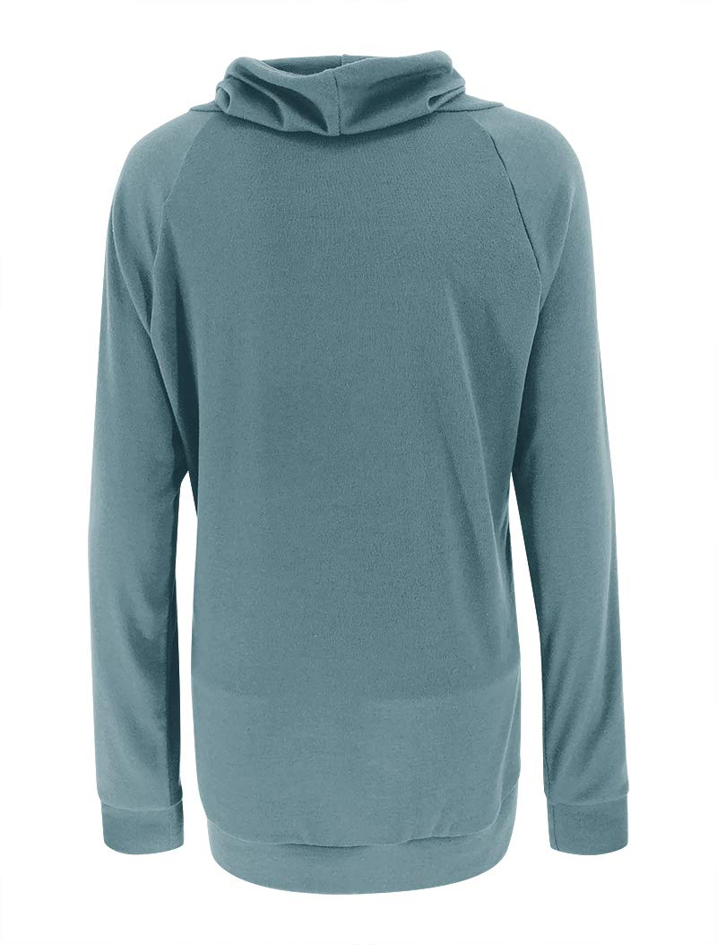 Fallorchid Women's Cowl Neck Tunic Tops - Long Sleeve Pullover Sweatshirt with Drawstring for Casual Wear | Perfect for Work, Weekend & Layering Outfits