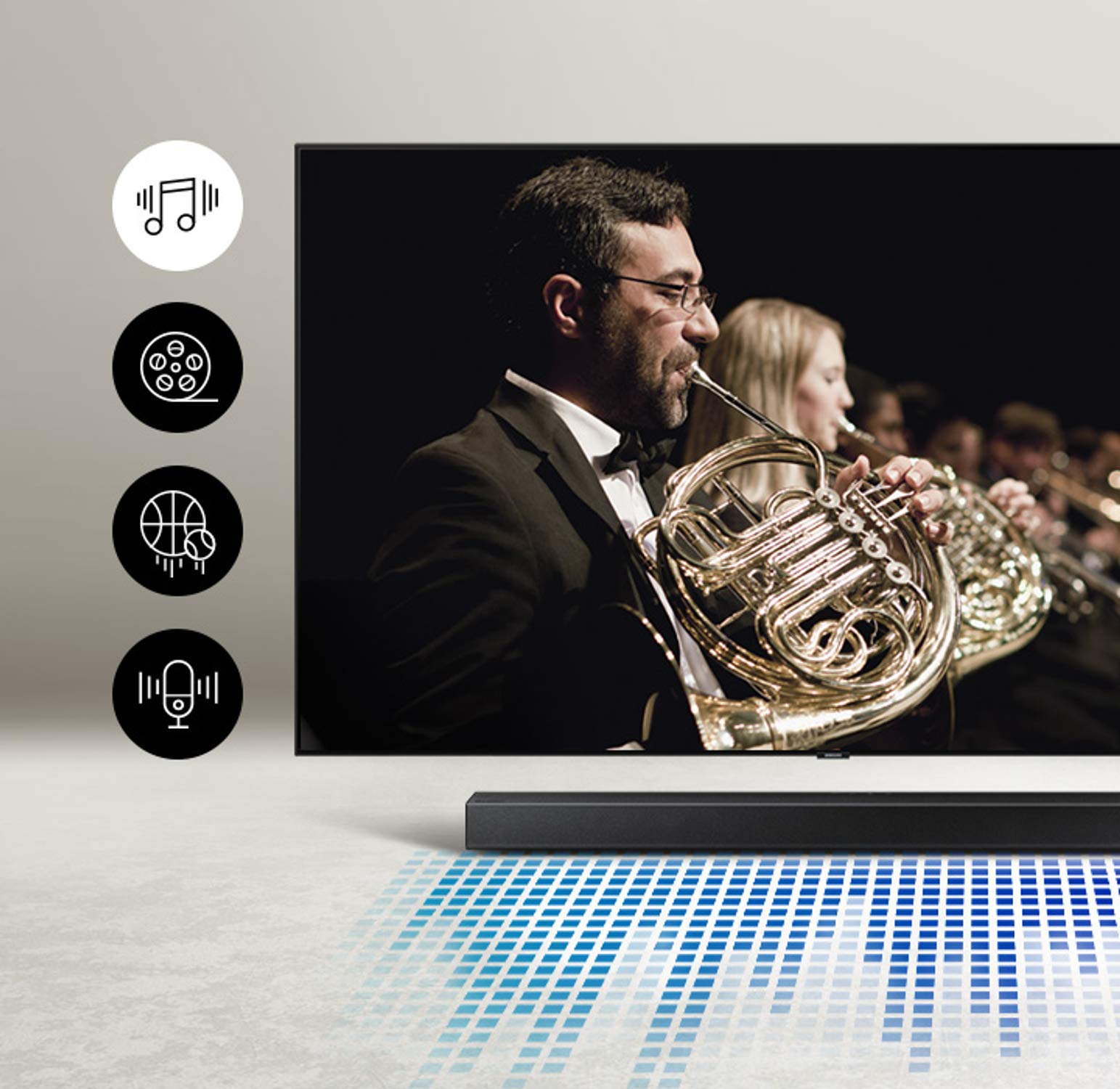 SAMSUNG HW-T450 2.1 Channel Soundbar with Dolby Audio - Wireless Bluetooth Speaker for TV, Home Theater System - Perfect for Movies, Music & Gaming (2020 Model)