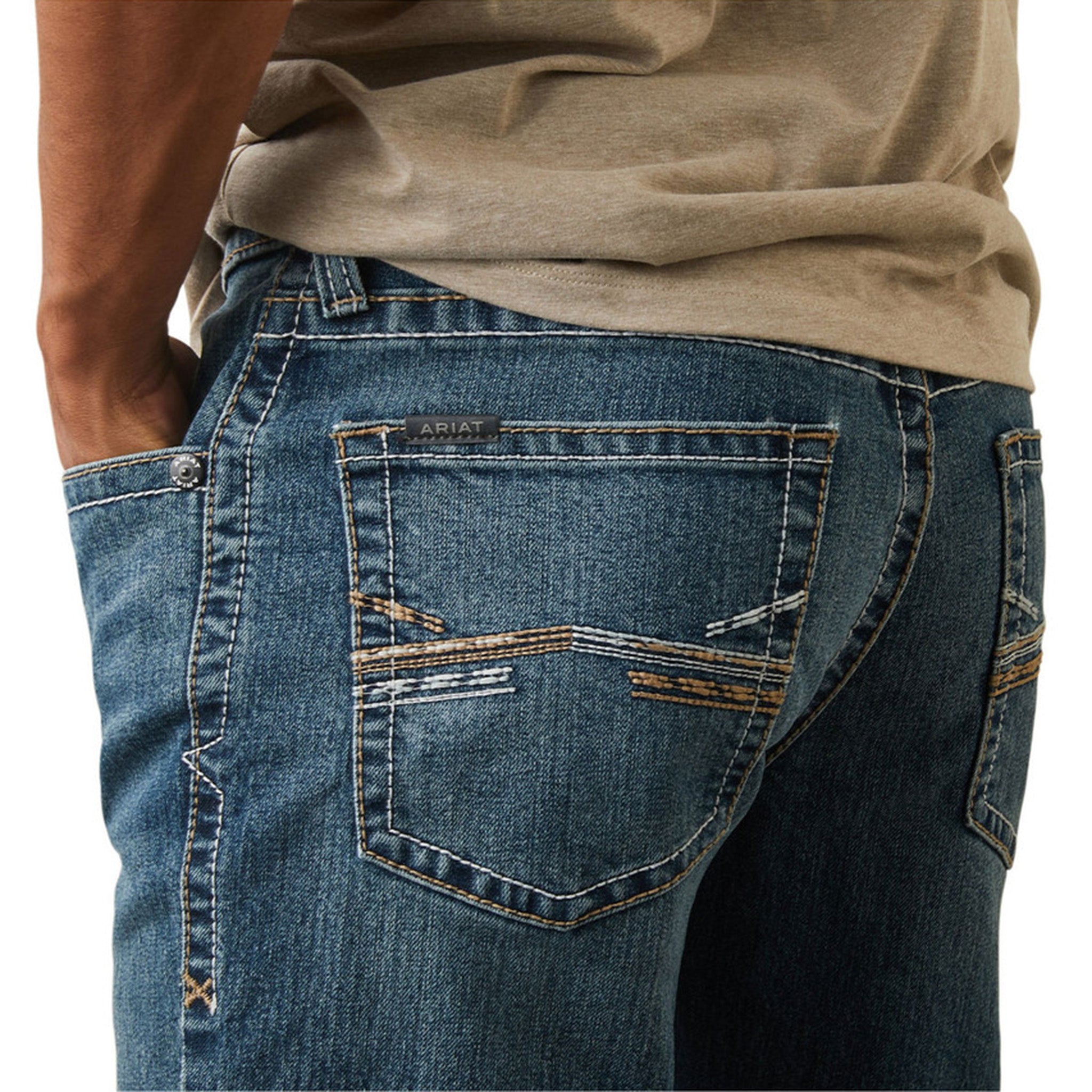 Ariat Men's M4 Rafael Boot Cut Jeans - Durable Western Denim Pants for Riding, Work & Casual Wear