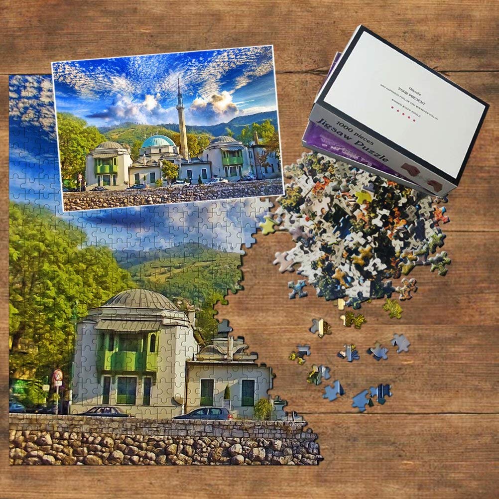 1000 Piece Bosnia Jigsaw Puzzle - Sarajevo Cityscape Wooden Travel Souvenir for Adults & Teens | Perfect for Home Decor, Relaxation & Educational Fun