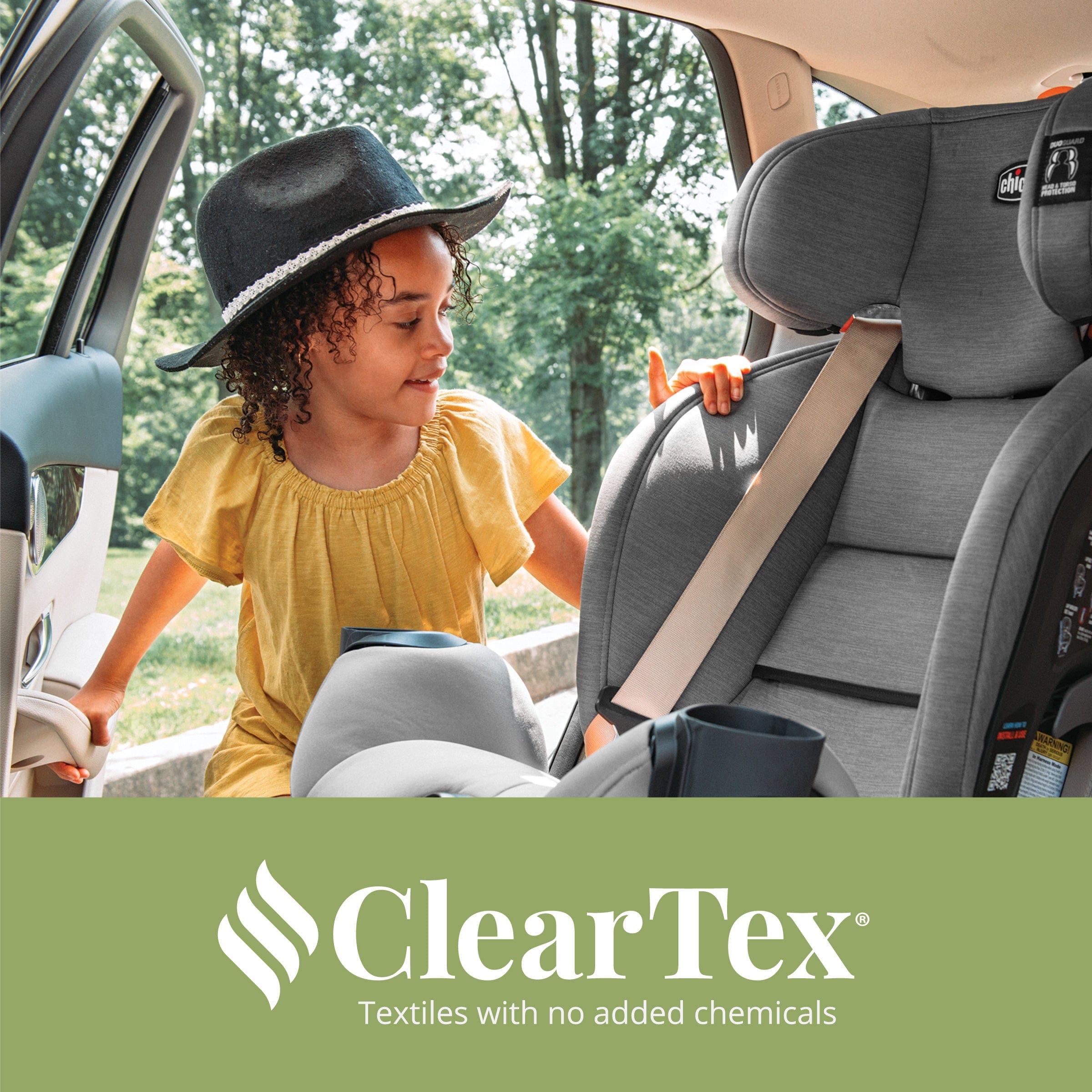 Chicco OneFit ClearTex All-In-One Convertible Car Seat for Infants to Toddlers - Safe & Comfortable for Travel, School & Family Road Trips
