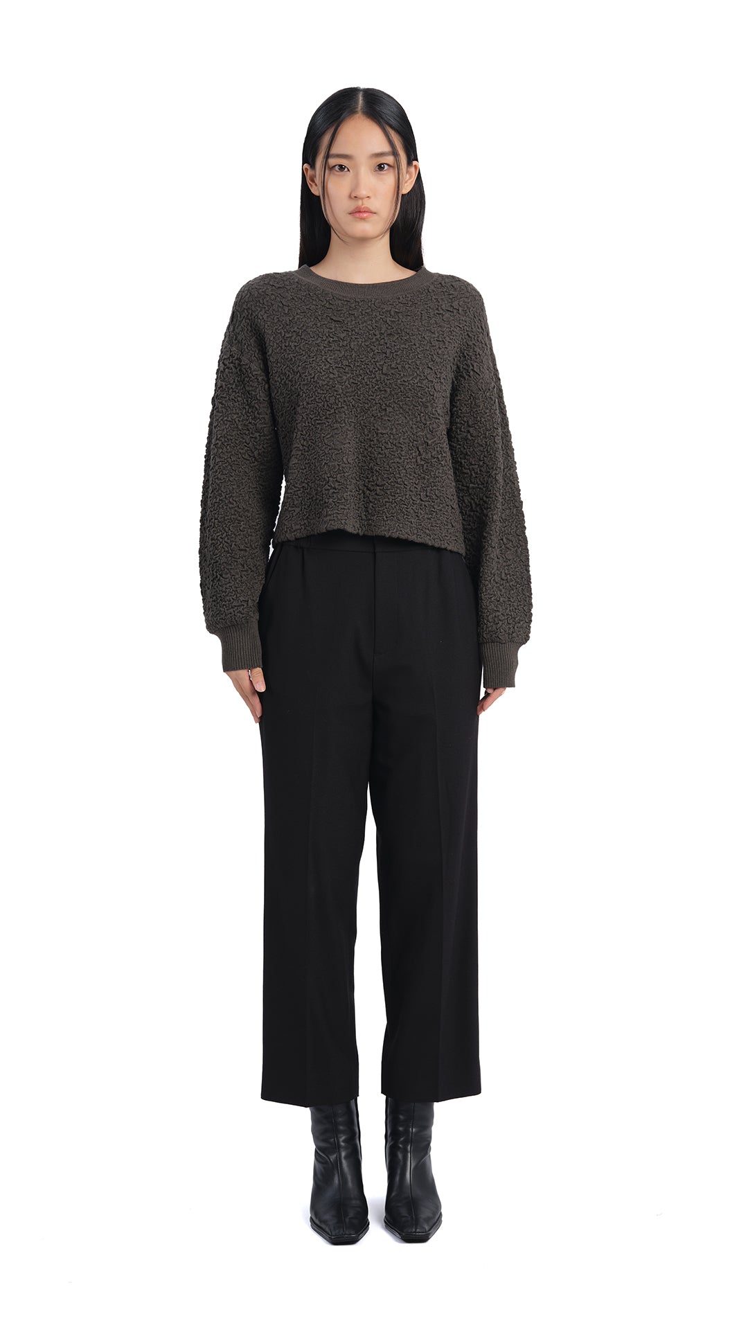 Straight Leg Trousers for Women - High Waist Office Pants, Comfortable Work Pants for Business Casual & Professional Wear