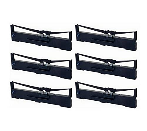 Compatible Replacement for Porelon 11583 Black Printer Ribbons (6 Pack) - Replacement for S051337 - Ideal for Office Printing, Label Makers & Barcode Systems