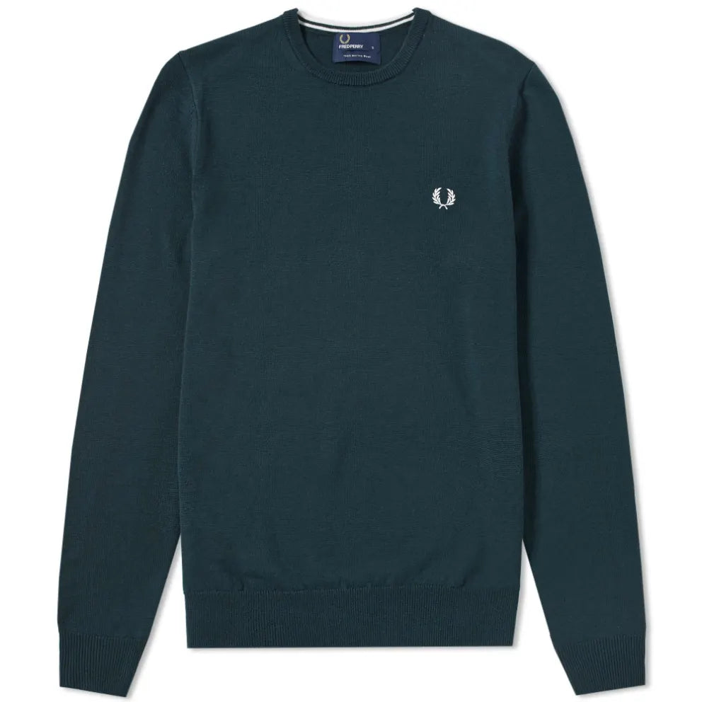 Fred Perry Classic Crew Neck Sweater for Men - Vintage-Inspired Cotton Knitwear | Perfect for Casual Wear, Office & Fall Layering