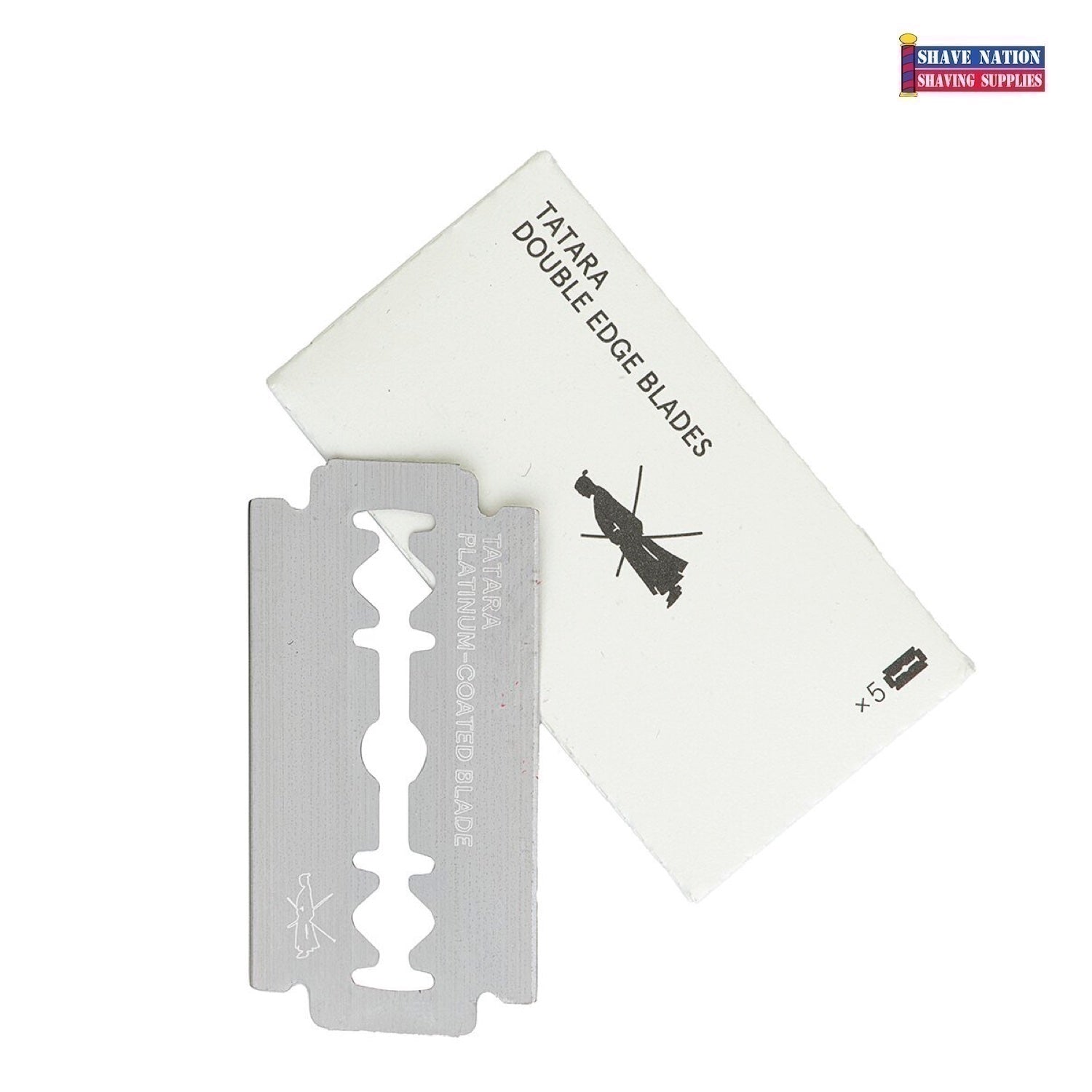 Tatara DE Razor Blades 5 Pack - Premium Double Edge Safety Razor Blades for Men - Smooth Shaving at Home or Travel