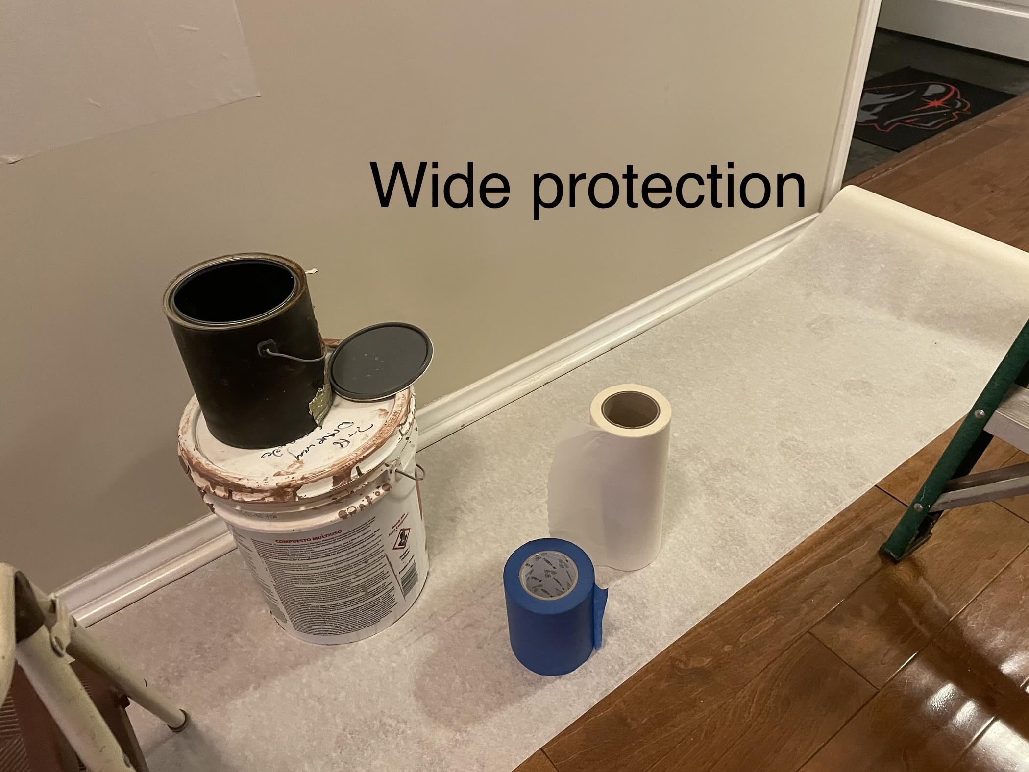 Wide Blue Masking Tape for Painting, 3D Printing & Crafts - 6 Inch x 180 ft (60 Yards) - Non-Slip Paint Protection, Removable Adhesive, Over Spray Drip Guard - Perfect for Home DIY, Wall Painting, Printer Bed Adhesion & Automotive Projects