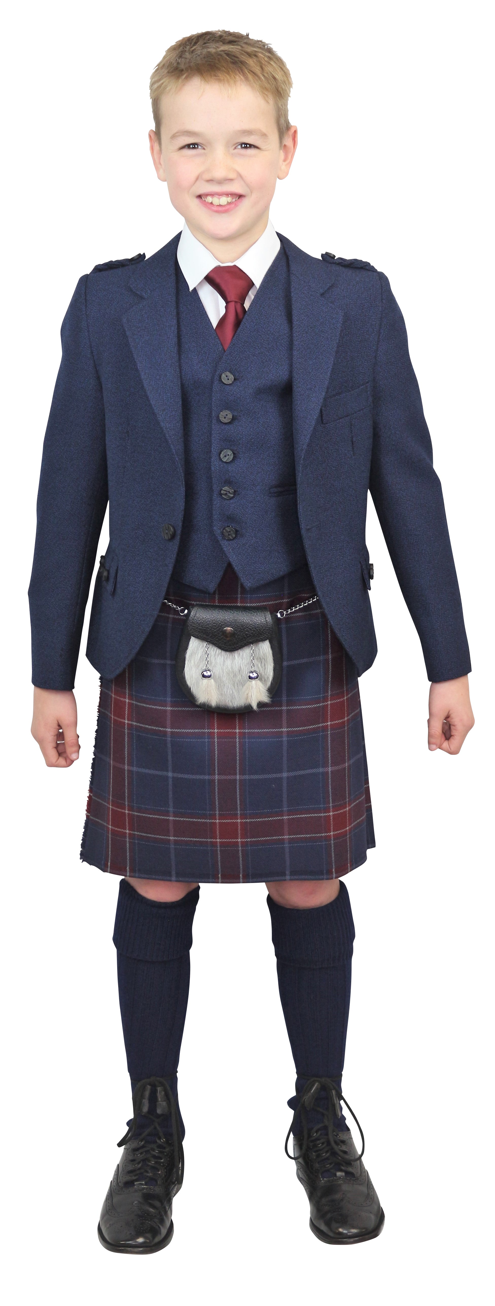 **Navy Blue Boys' Formal Suit Outfit for Weddings, Parties, and Special Occasions**