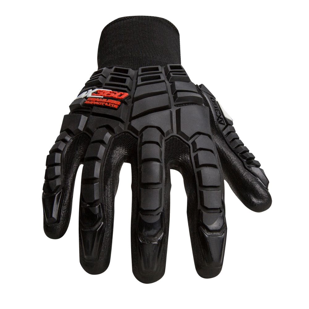 212 Performance AXIMPLT 05 009 AX360 Seamless Impact Lite Gloves - Medium Black - Lightweight Protective Work Gloves for Construction, Cycling & Outdoor Sports