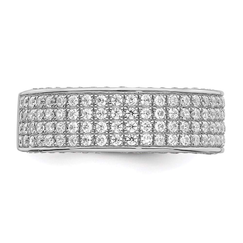 925 Sterling Silver Cubic Zirconia Brilliant Embers Ring - Elegant Women's Fine Jewelry Gift for Anniversary, Birthday & Valentine's Day | Perfect for Date Nights, Parties & Special Occasions