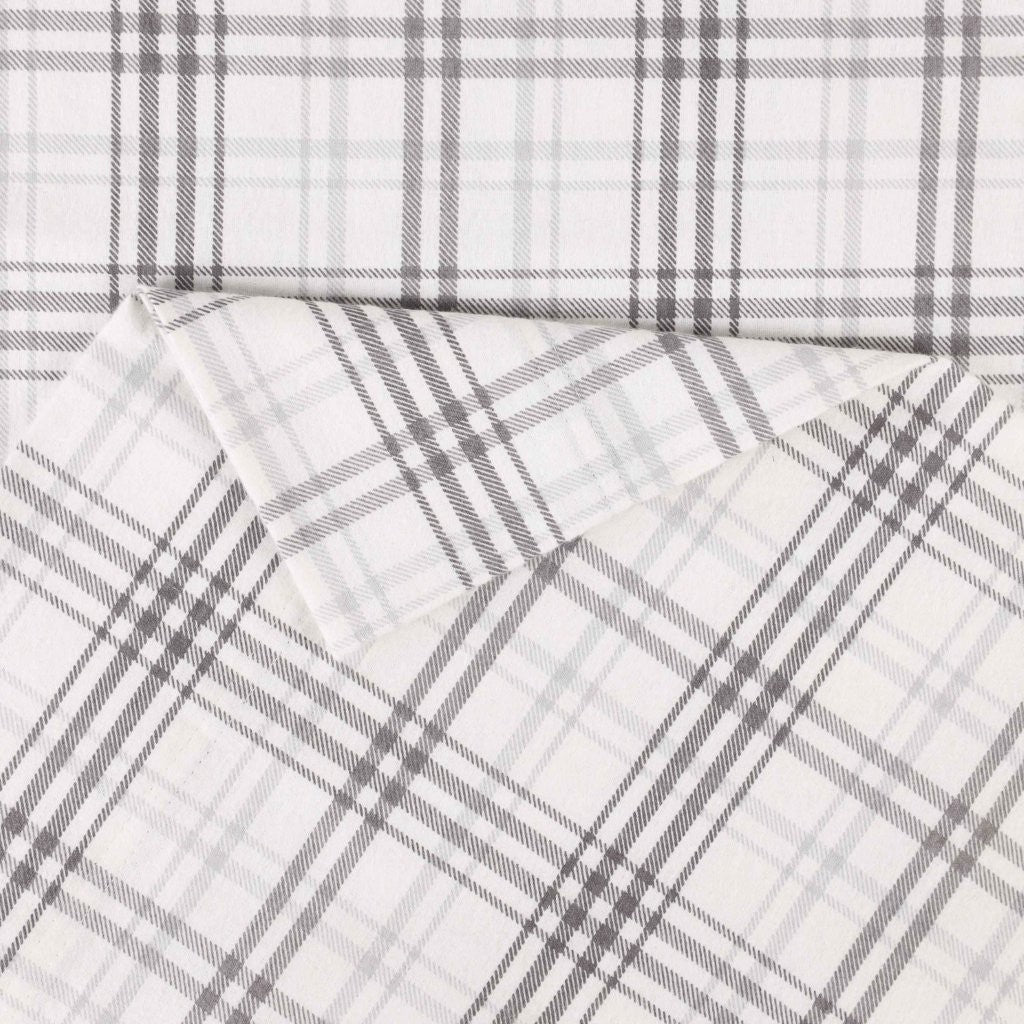 Soft Plaid Flannel Cotton Bed Sheet Set - Classic Farmhouse Style with Deep Pockets - Perfect for Cozy Winter Nights & Rustic Home Decor