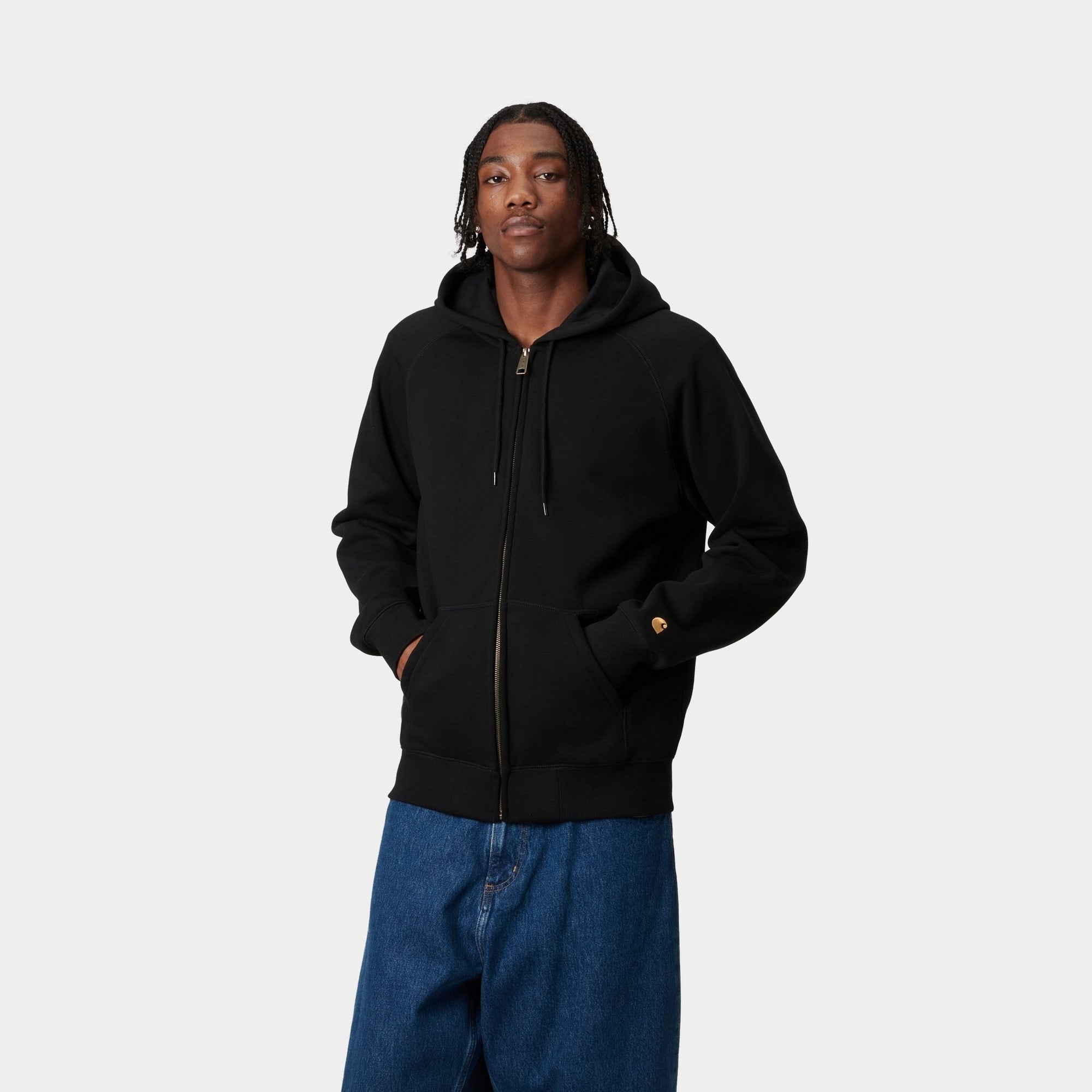 Men's Black Hooded Chase Jacket - Lightweight Waterproof Windbreaker for Outdoor Running & Hiking | Perfect for Cold Weather & Urban Streetwear