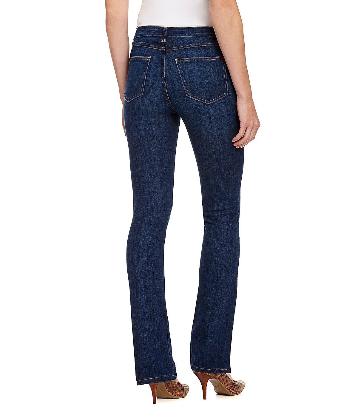 SPANX The Slim-X Straight Jeans for Women - Blue Wash Denim, Size 25 - High Waist Slimming Jeans for Everyday Wear & Office Outfits