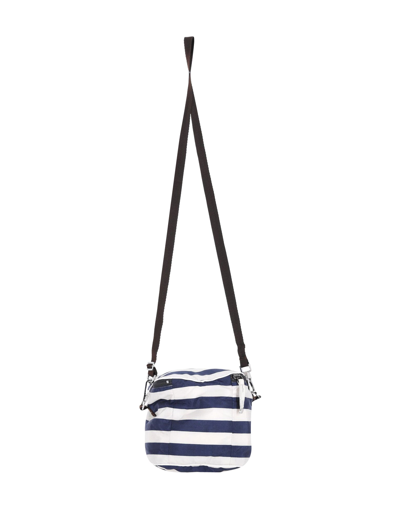 Max Mara Striped White Polyamide Shoulder Bag - Stylish & Durable for Work, Travel & Everyday Use