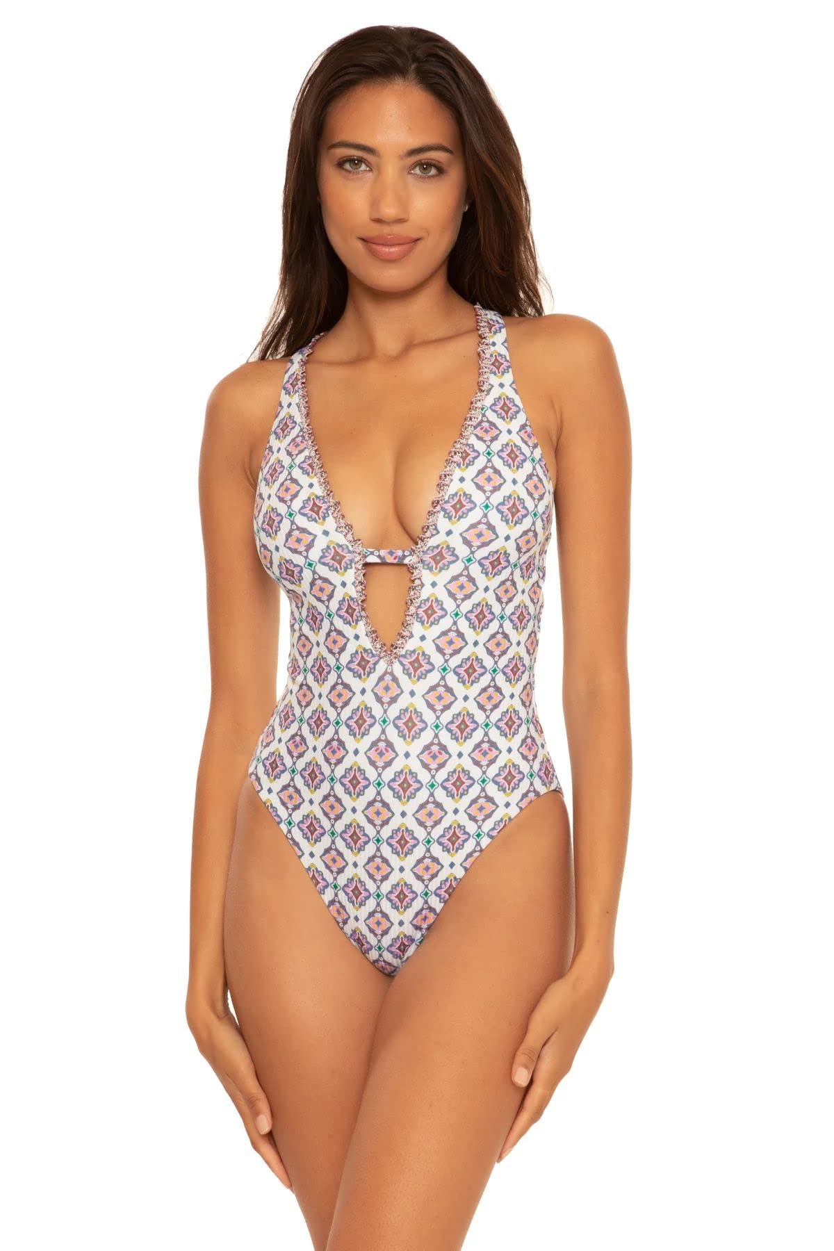 Reversible Skylar One-Piece Swimsuit - Marrakesh Print Multi-Size - Perfect for Beach Vacations & Pool Parties