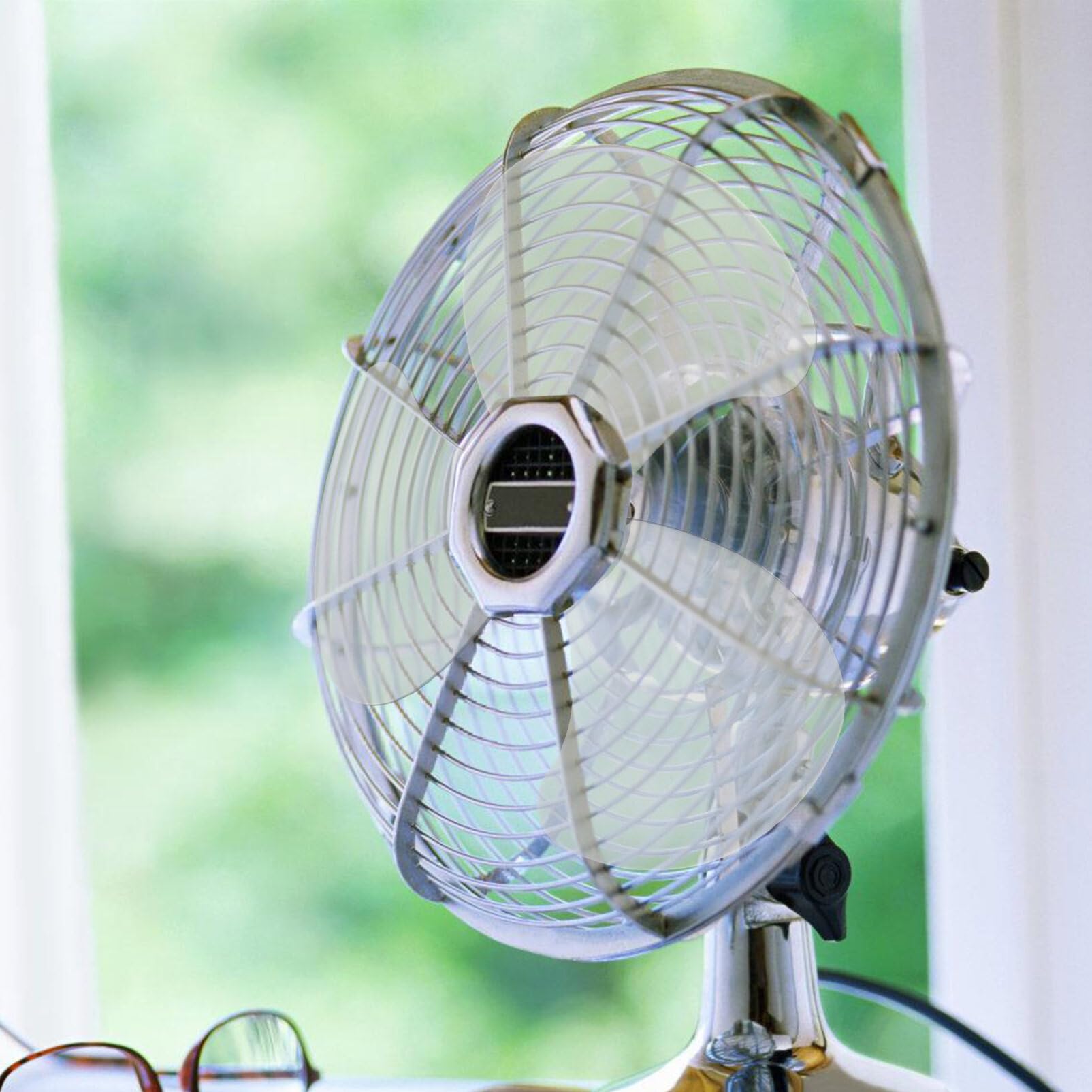 DOITOOL 16 Inch Universal Plastic 3-Blade Fan Replacement Set with Nut Cover - Compatible with Table, Standing & Pedestal Fans - Perfect for Home, Office & Outdoor Cooling