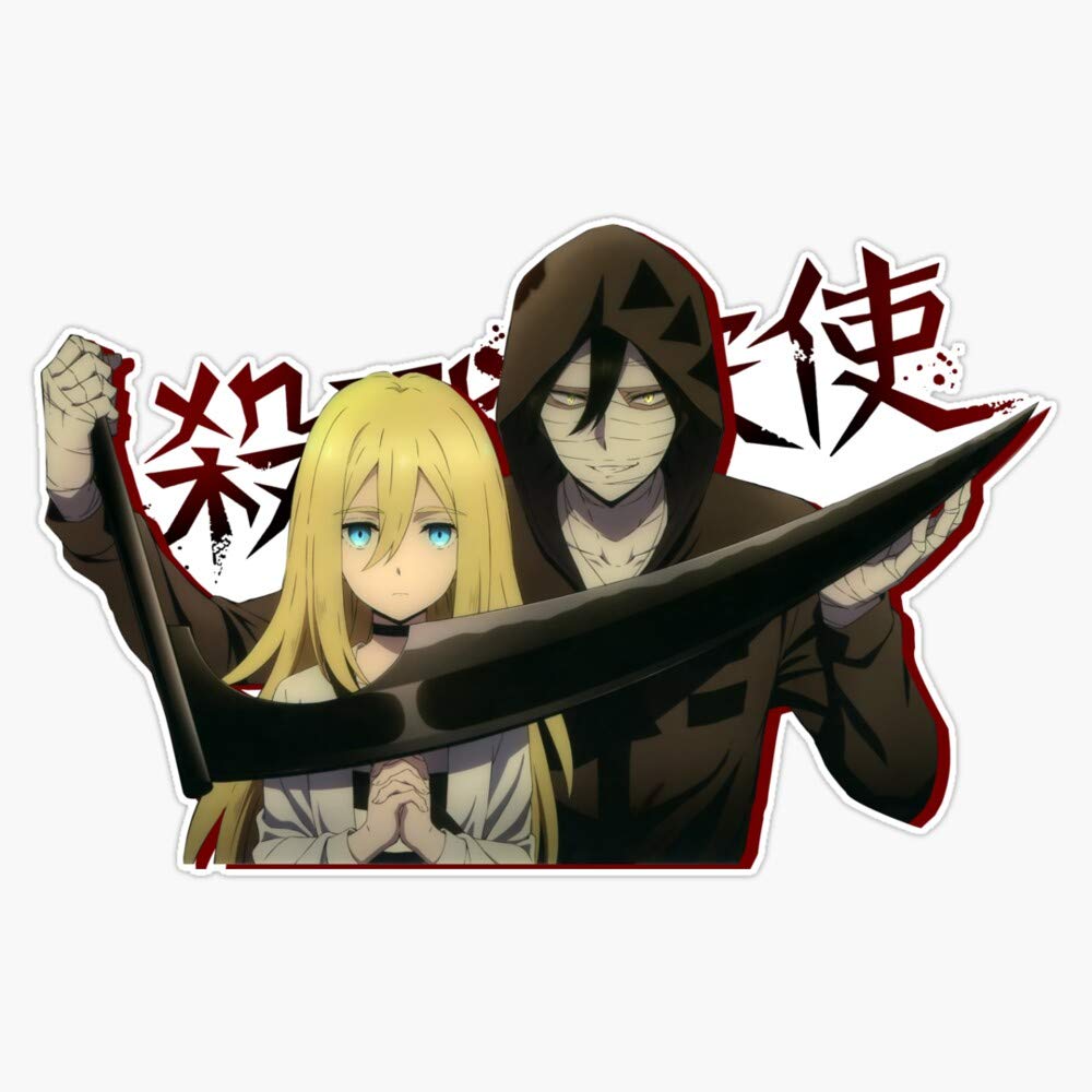 Angels of Death Sticker - Satsuriku no Tenshi Vinyl Bumper Decal, Waterproof 5 Inch for Cars, Laptops & Water Bottles - Anime Car Accessories & Japanese Manga Merchandise