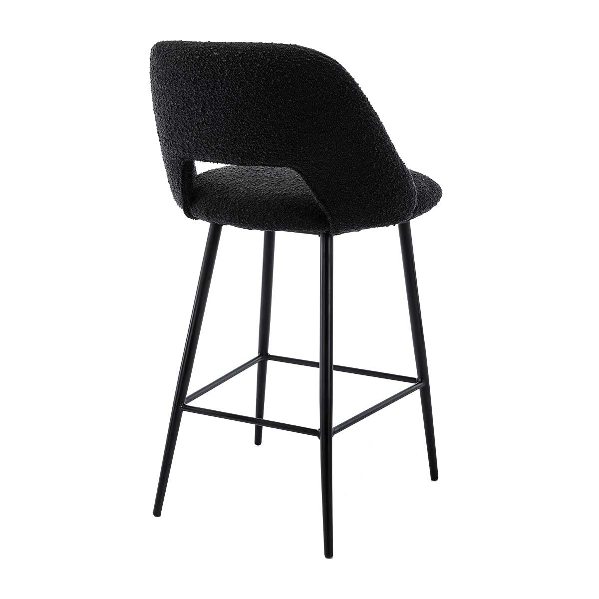 Belmont Boucle Bar Stool - Modern Upholstered Counter Height Stool with Swivel Base for Kitchen Island, Breakfast Nook & Home Bar - Comfortable & Stylish Seating for Dining & Entertaining
