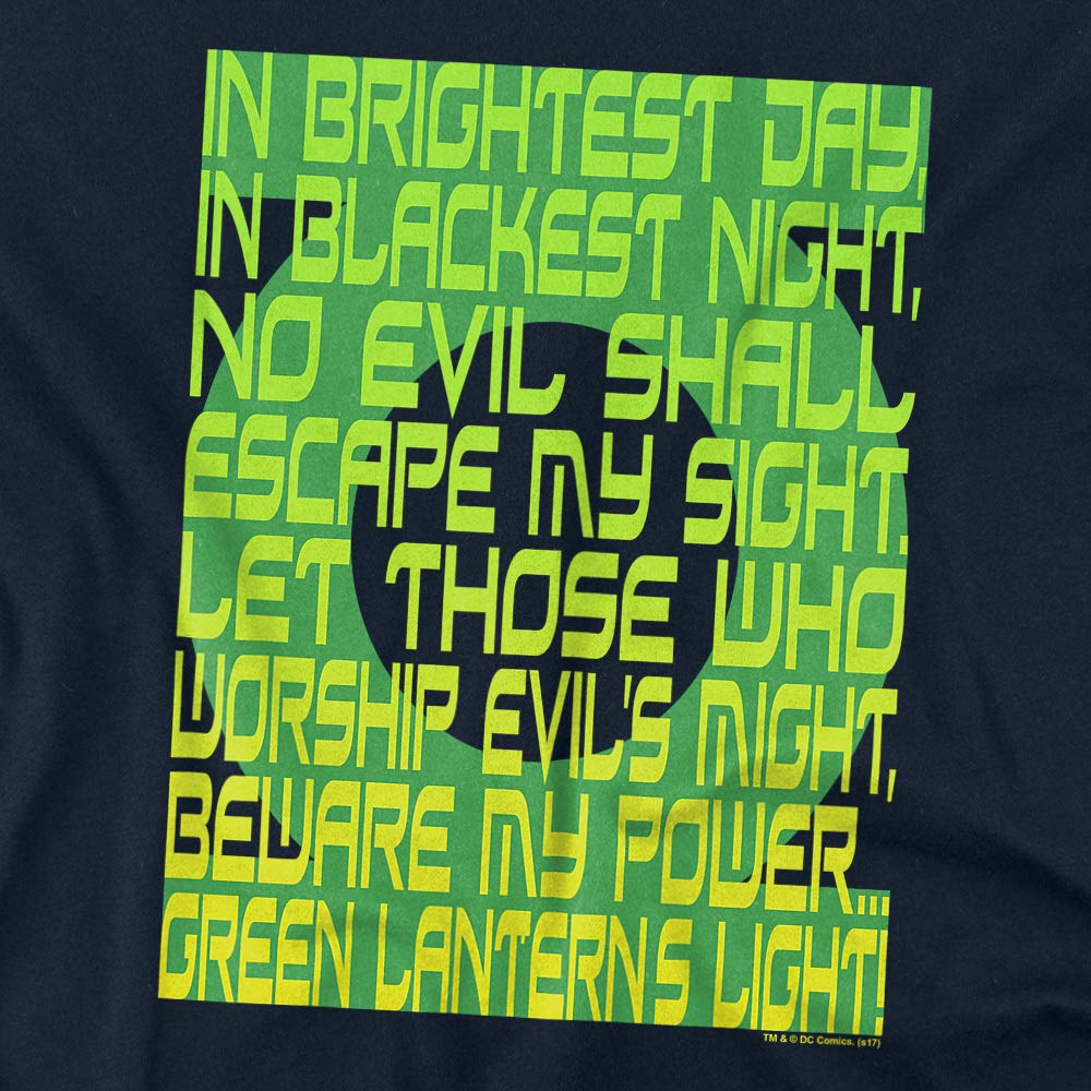 Green Lantern Oath Women's T-Shirt | DC Comics Superhero Graphic Tee | Perfect for Cosplay, Comic Con & Everyday Wear