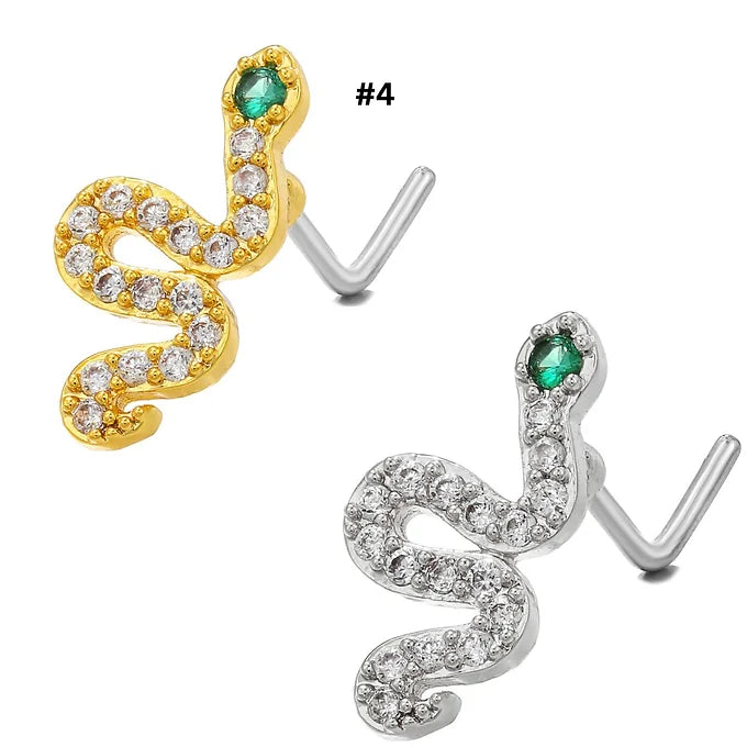 20G Surgical Steel Small Nose Ring L Bend Nose Stud - Hypoallergenic Body Jewelry for Sensitive Skin | Perfect for Daily Wear, Piercing Healing & Fashion Accessories (BD567)